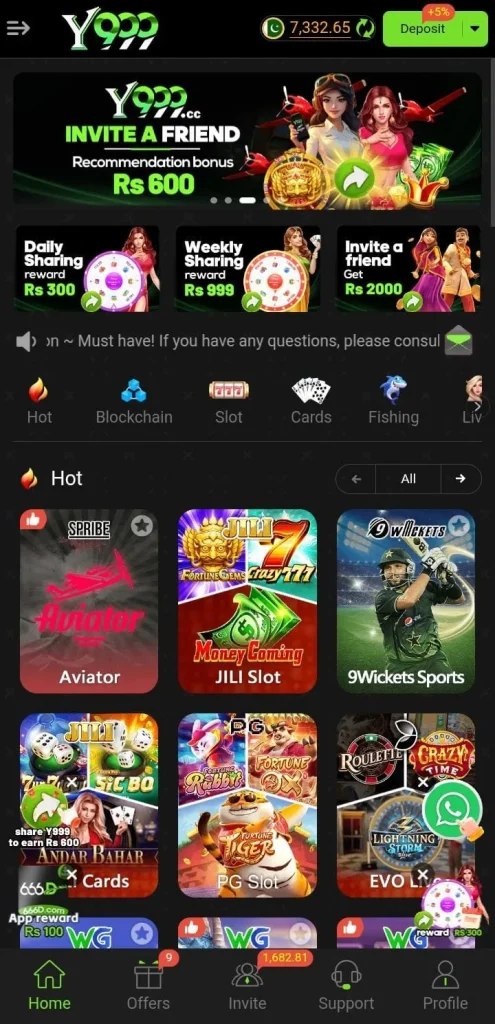 Y999 Real Money Game